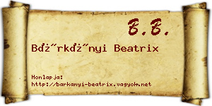 Bárkányi Beatrix névjegykártya